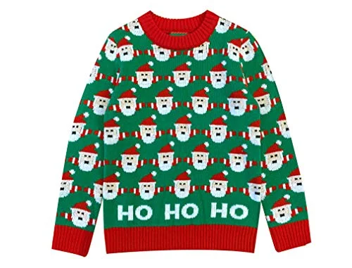 Christmas Holiday Greetings Tstars Cute Santa Claus Ugly Christmas Sweater Ho Ho Holiday Boys Girls Toddler Sweater 4T Multicolor