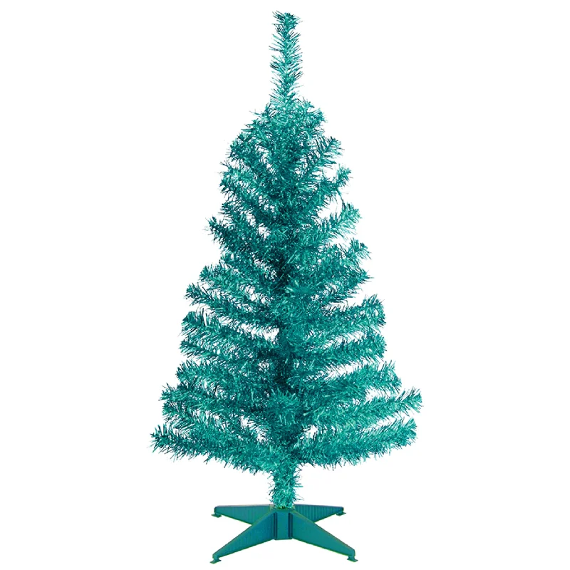 3 ft. Turquoise Tinsel Tree