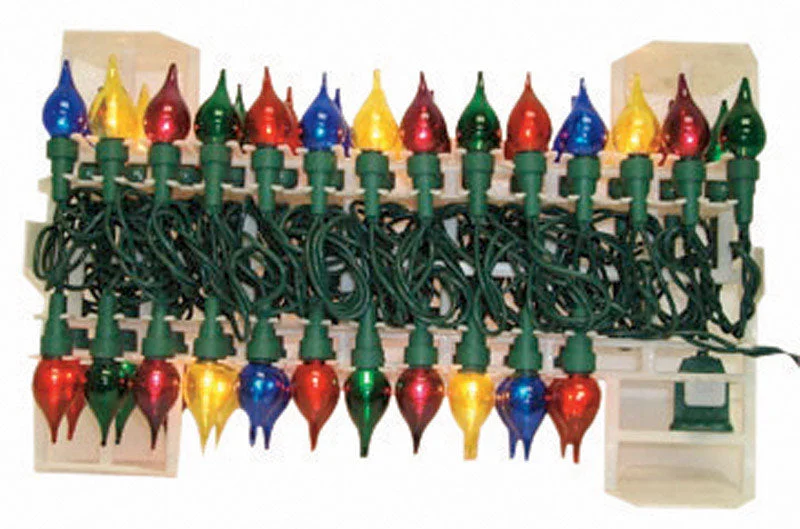 Christmas Special Dinner Celebrations Flame Tip Incandescent Light Set Multicolored 14.2 ft. 50 lights Green (Pack of 12)