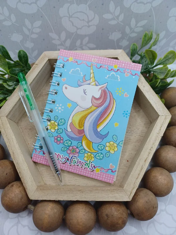Christmas Winter Forest Unicorn Notebook & Pen Set