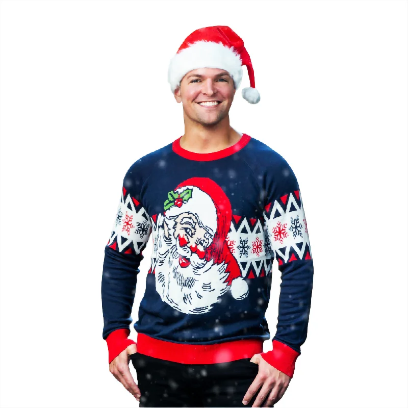 Christmas Homemade Crafts Vintage Laughing Santa  Sweater
