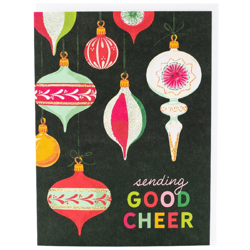 Christmas North Pole Vintage Ornaments Christmas Card