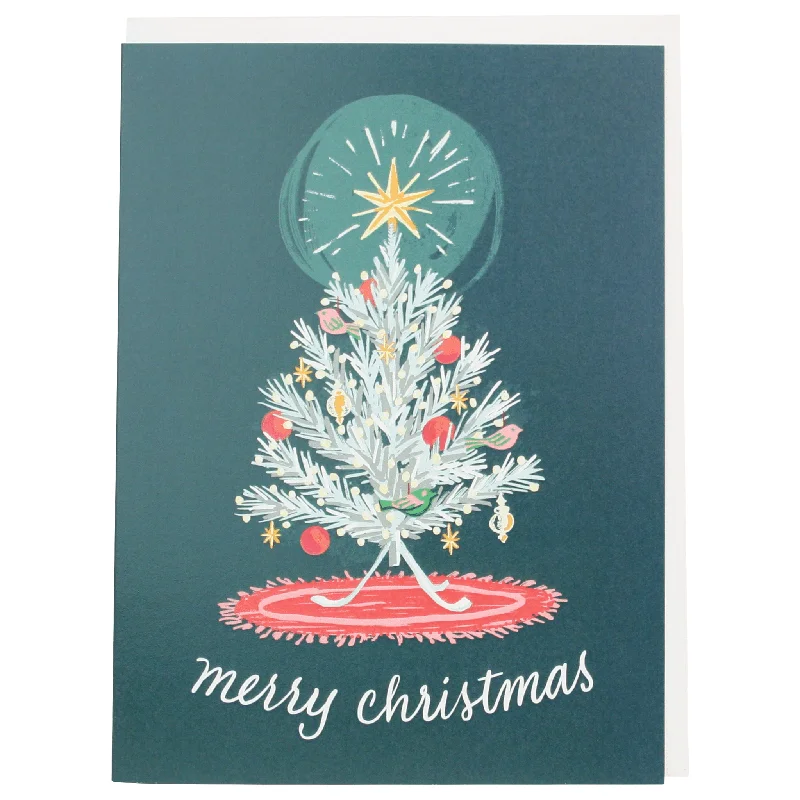Christmas Gingerbread Delights Vintage Tree Christmas Card