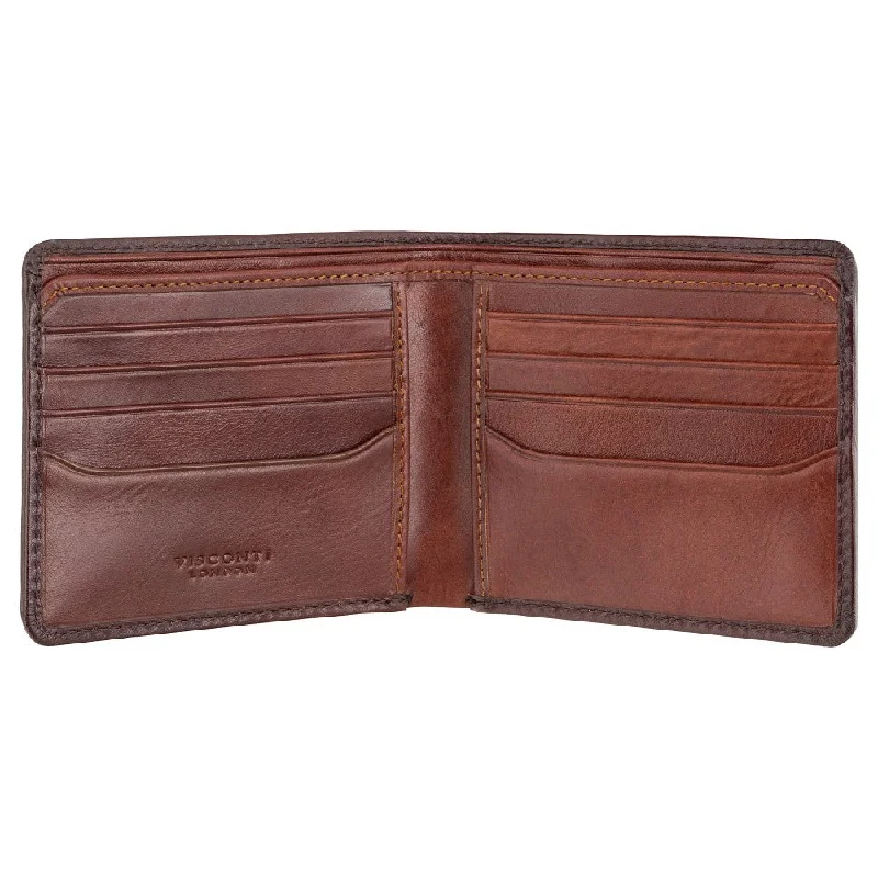 Christmas Cozy Fireplace Visconti Atelier AT58 Milo Cash & Card Wallet Burnish Tan