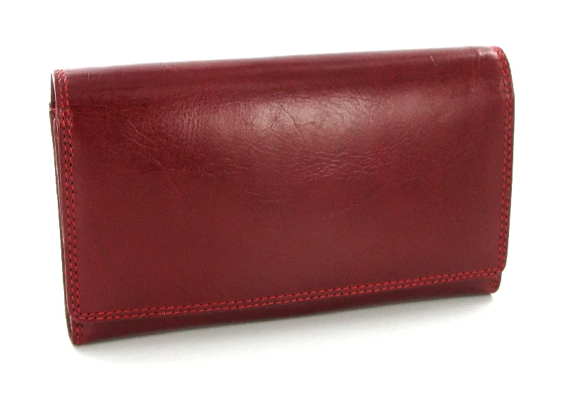 Christmas Holiday Traditions Visconti Monza MZ12 Maria Italian Red Leather Purse