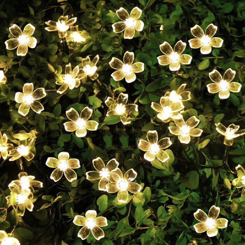 Christmas Holiday Baking Waterproof 10/20/30leds Cherry Blossoms Peach Flower