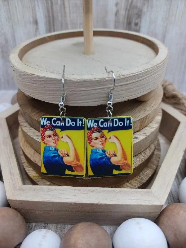 Christmas Joyful Vibes WE CAN DO IT Earrings