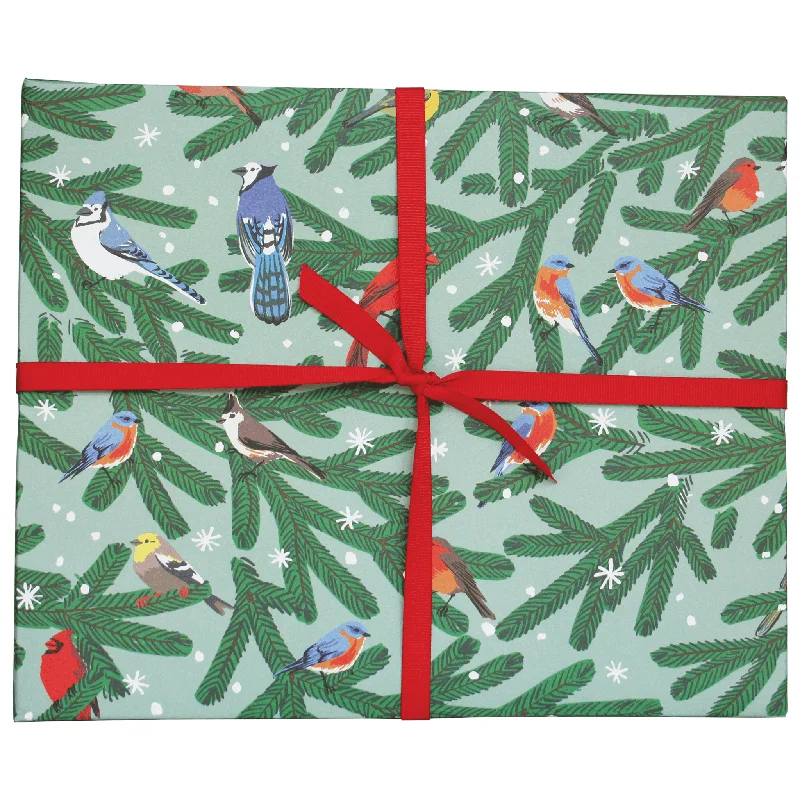 Christmas Cozy Decor Winter Songbirds Gift Wrap