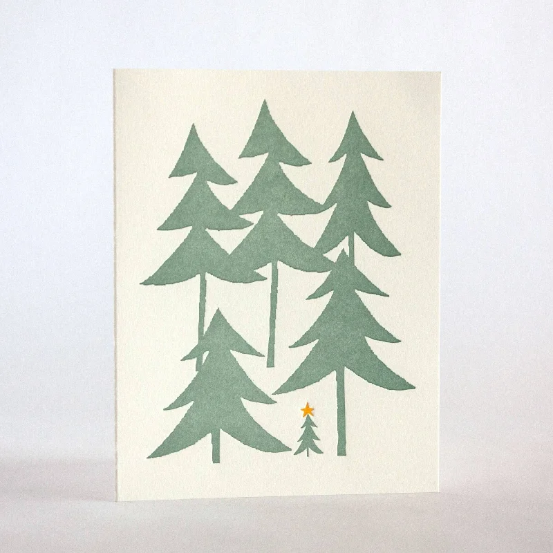 Christmas Wooden Decor Winter Trees - Boxed Set