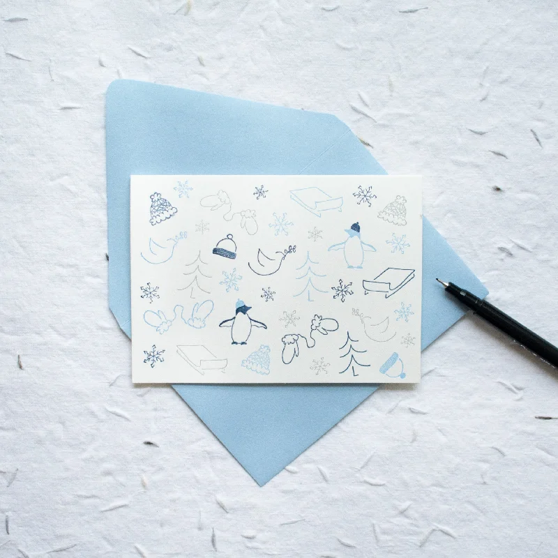 Christmas Fairy Lights Winter Weather Cards and Boxed Sets
