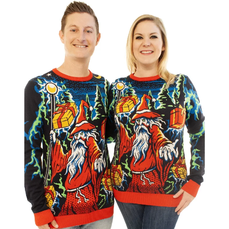 Christmas Red And White Wizard Santa | Ugly Christmas Sweater For Men & Women | Unisex Sizing