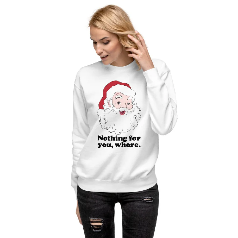 Christmas Jolly Spirit Women's Cozy Christmas Fleece Pullover Nothing For You