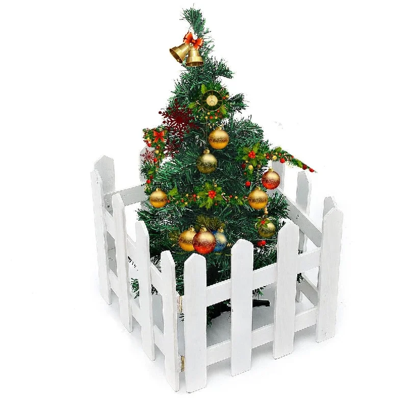 Christmas Santa Arrival Wood Picket Fence With Screws House