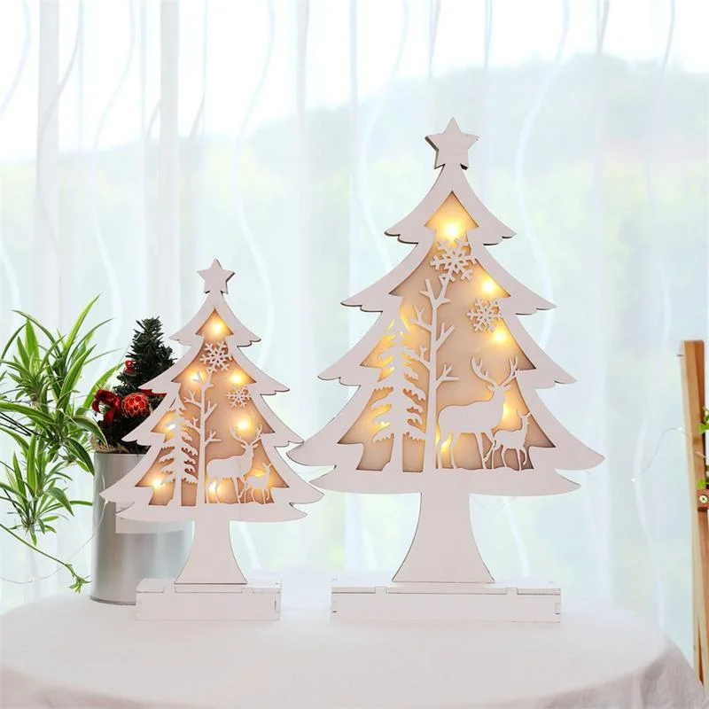 Christmas Star Tree Topper Wooden Christmas Tree Glowing