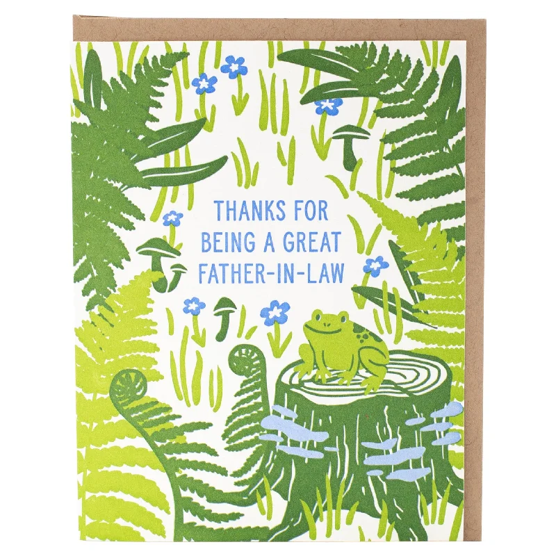 Christmas Warm Glow Woodsy Father-in-law Card