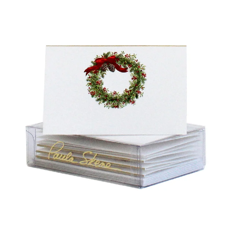 Wreath with Berries Mini Note Cards, Set of 6