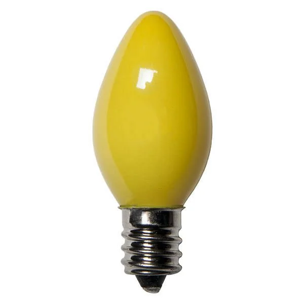 Christmas Tree Farm Yellow C7 Ceramic Incandescent Light Bulbs - 25/BX