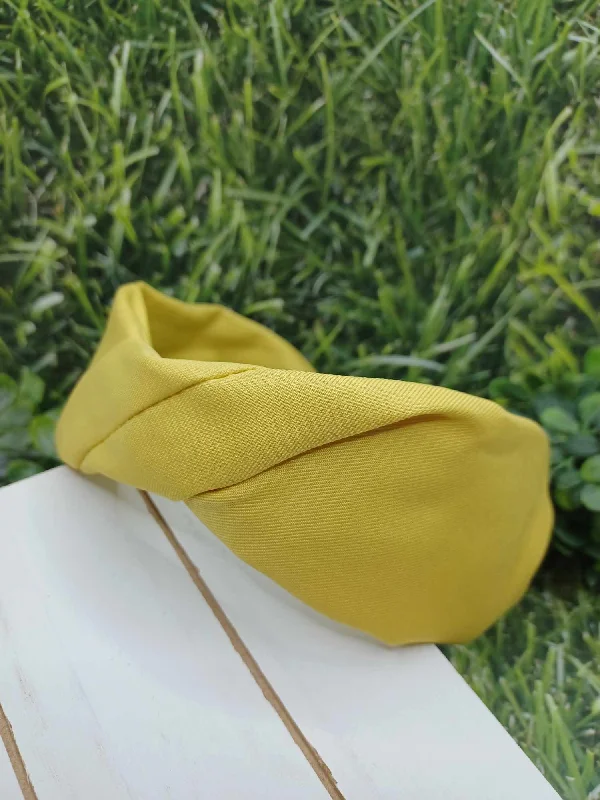 Christmas Joyful Celebration Yellow Gathered Headband