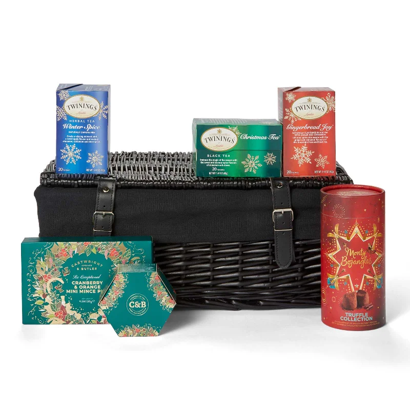 Christmas Cozy Candles Yuletide Tea & Treats Hamper