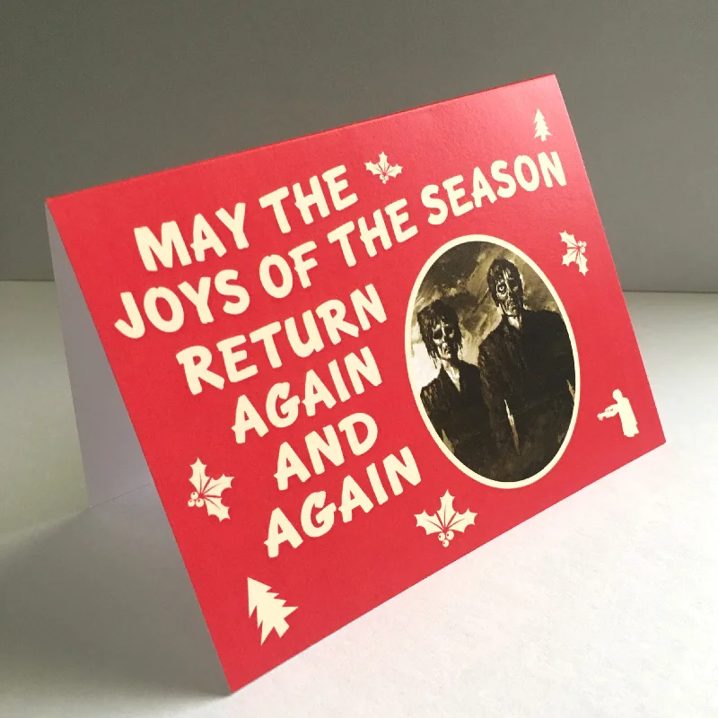 Christmas Cozy Candles Zombie Holiday Card