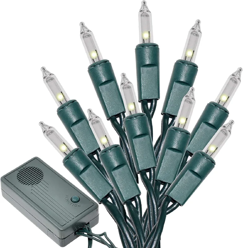 Christmas Snowman Building 100 Musical Christmas Lights – Sync with Holiday Music – Festive LED Christmas Lights- Plays 25 Classical Holiday Songs - 8 Function Chaser - Green Wire - 26 Ft Wire Length, 2" Space Between Bulbs