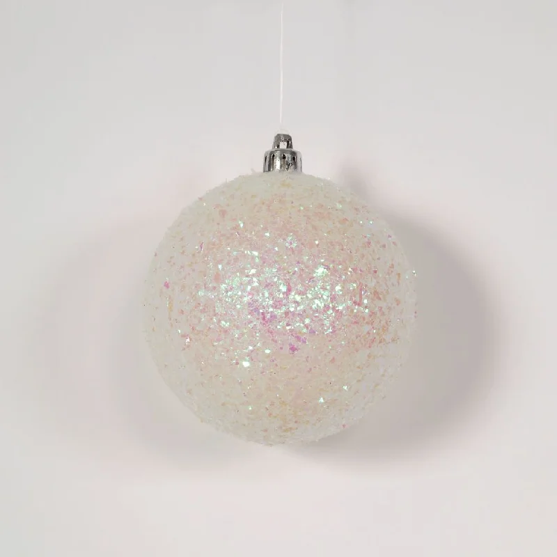 Christmas Santa Surprise 100mm Glittered Ornament