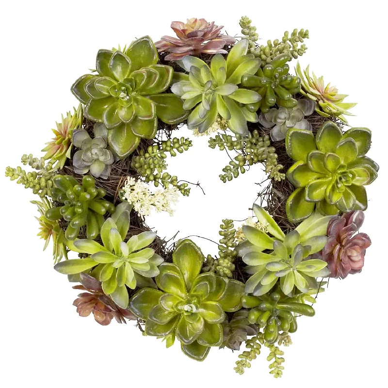 Succulent Wreath 14"