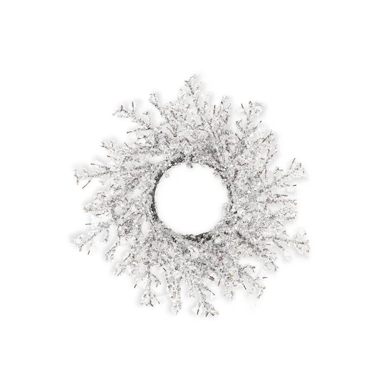 14 Inch Iced Crystal Candle Ring (4.5Dia.)