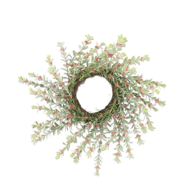 18 Inch Real Touch Myrtle Candle Ring/Wreath