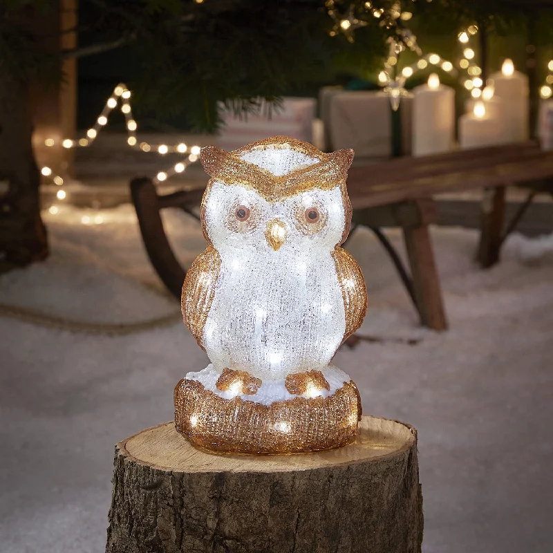 Christmas Gift Boxes 24cm Owl Outdoor Christmas Figure