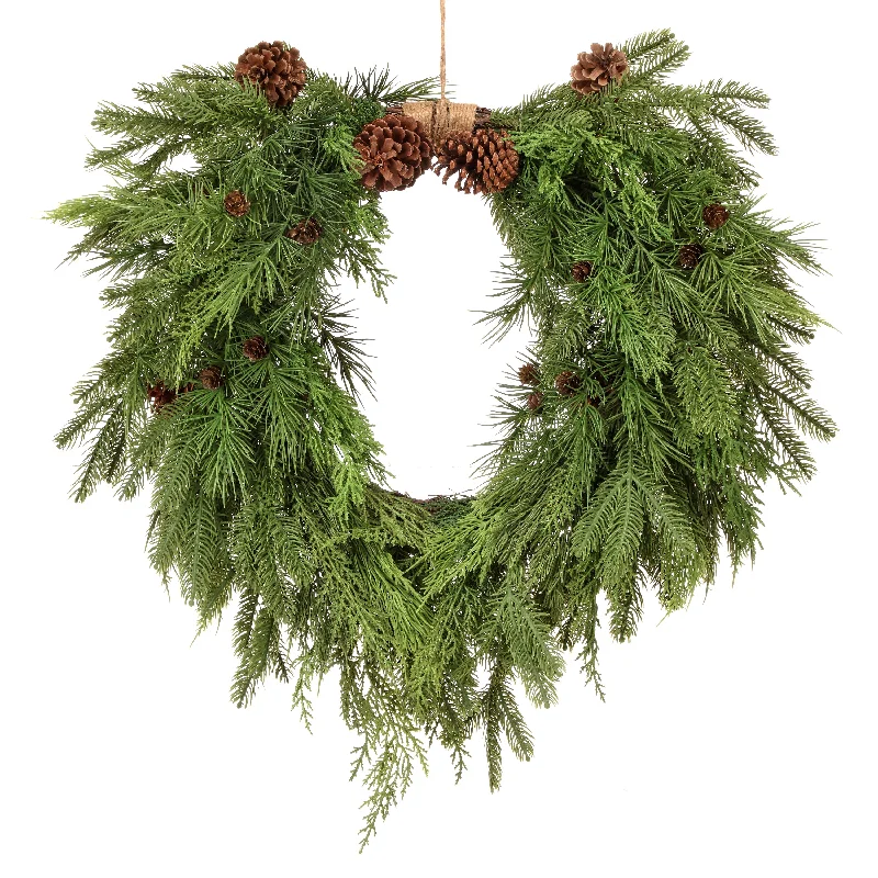 Natural Touch Heart Wreath