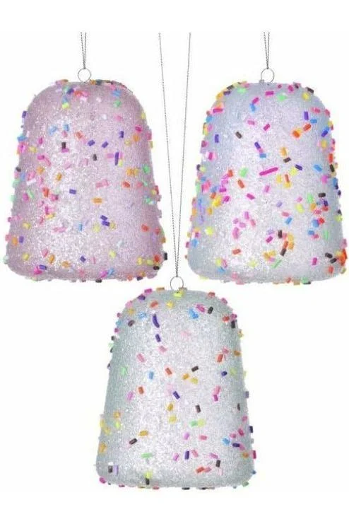 Christmas Carol Singing 3.5" Candy Sprinkles Gumdrop Ornaments (Asst 3)