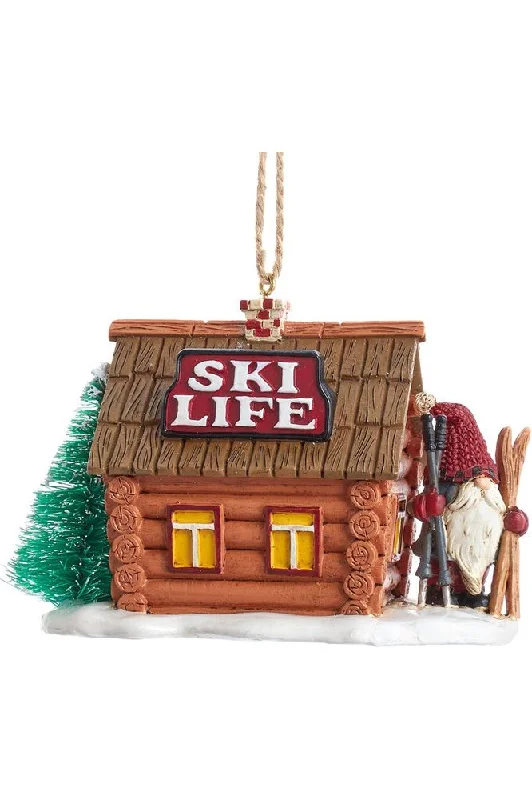 3.7" Lodge Ski Gnome Ornament