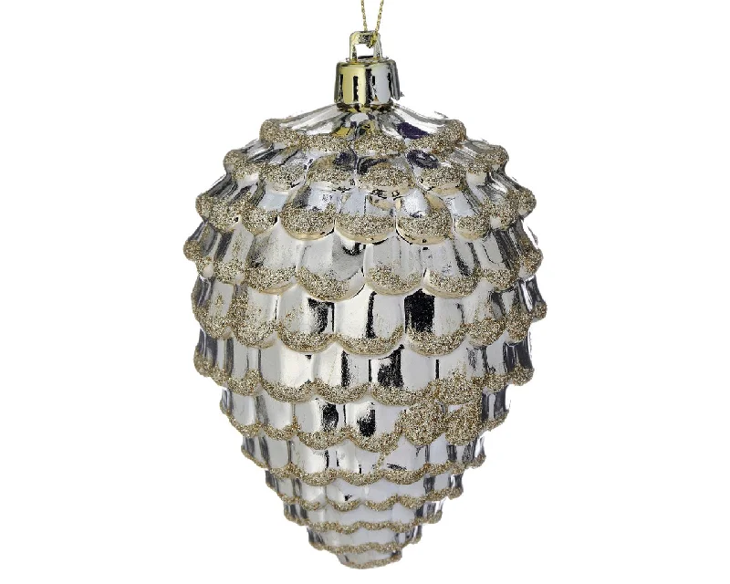 Christmas Homemade Cookies 3" Champagne Pinecone Ornament Set Of 2