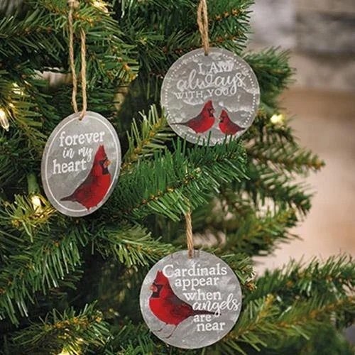 3/Set, Always With You Cardinal Ornaments