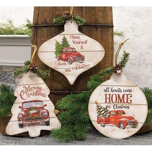 Christmas Outdoor Lights 3/Set Christmas Truck Ornament