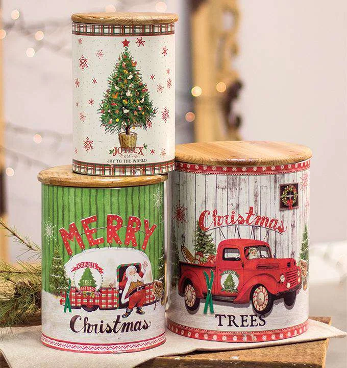 Christmas Starry Skies 3/Set, Merry Christmas Canisters