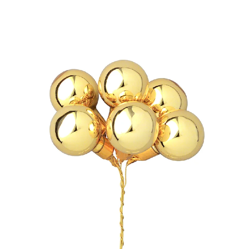 Christmas Winter Joy 30 mm Glass Christmas Ball - Gold