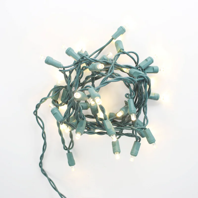 Christmas Holiday Baking Ideas 35-light Warm White LED Craft Lights, Green Wire