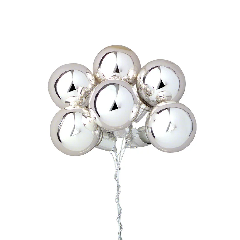 Christmas Storytelling Night Glass Christmas Balls - Silver
