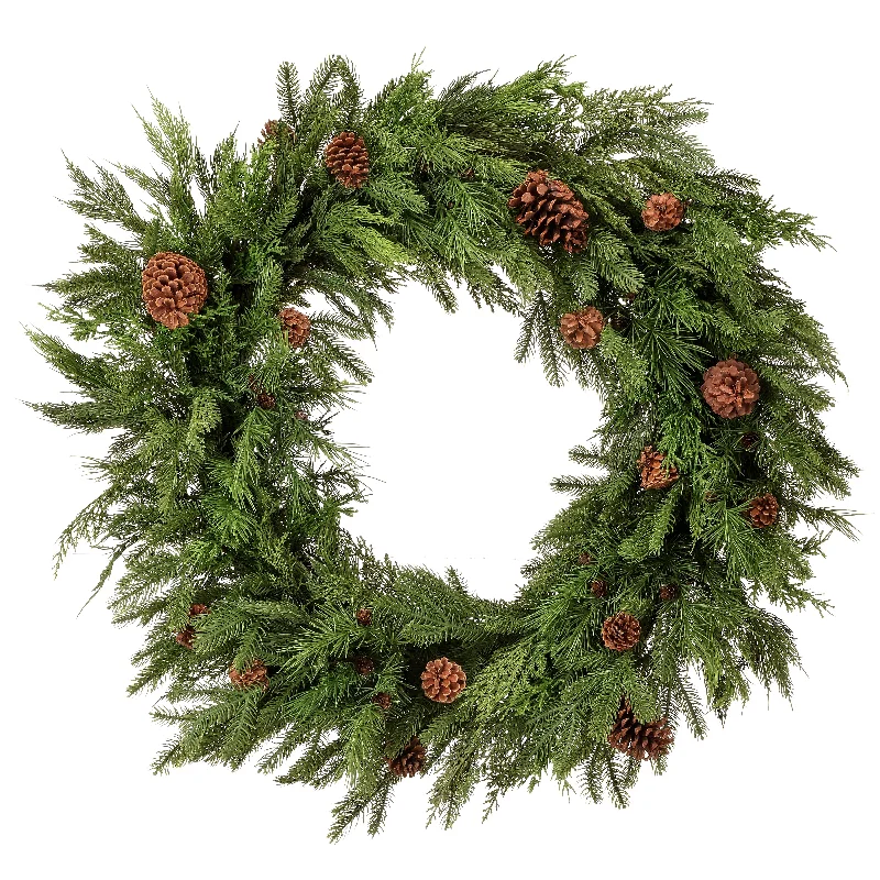 Natural Touch Mix Evergreen Wreath