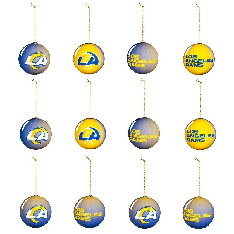 Christmas Magical Experience 12pc Ornament Set, Los Angeles Rams,3ot3828os12