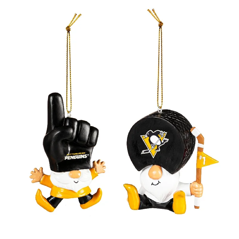 Christmas Tree Farm Pittsburgh Penguins, Gnome Fan Orn, 2 Asst.,3ot4372gfo