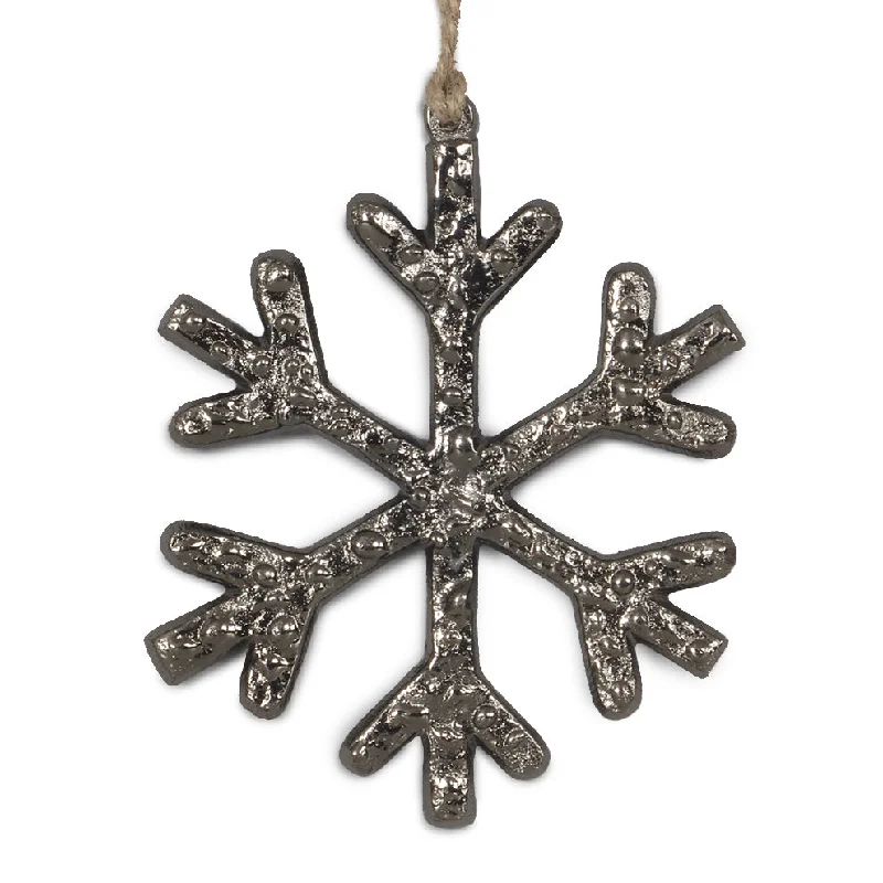 Christmas Twinkling Decorations Snowflake Ornament - Antique Pewter