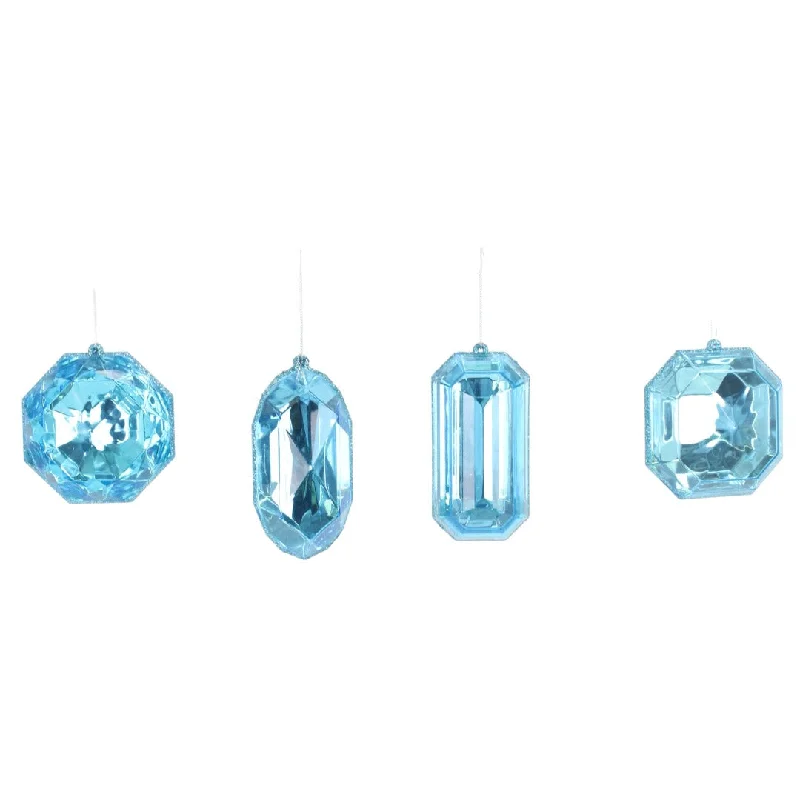 Christmas Gifting Joy 4 - 5 in Jewel Ornament - Aqua