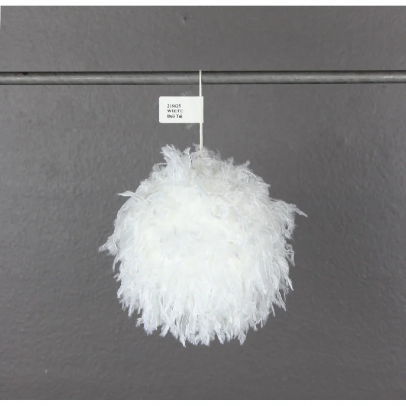 Christmas Magical Night 4.5 in Snowball Ornament - White