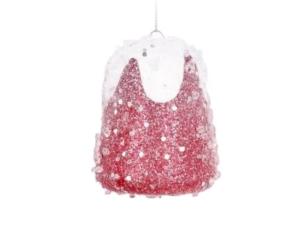 Christmas Sweet Treats 4" Soft Red Gumdrop With Beads Set Of 12