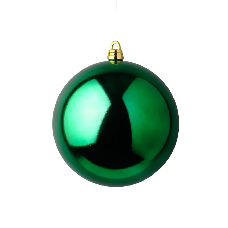 Christmas Winter Magic 400 mm Plastic Ball Ornament - Gold/Emerald