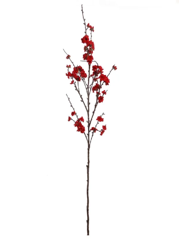 49" Velvet Plum Blossom Spray