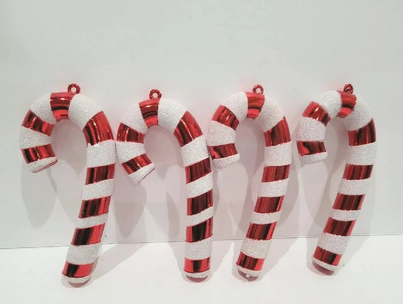 Christmas Pine Tree Farm 5.25" Candy Cane Ornaments Pack Of 12